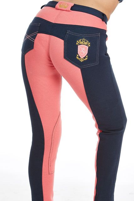 Jezdecké kalhoty CHESHAM - Navy/ Coral Sherwood Forest
